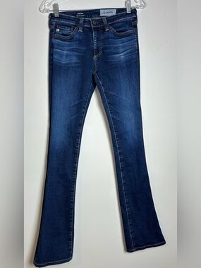 AG Adriano Goldschmied The Jodi high rise slim flare jeans dark wash size 25R